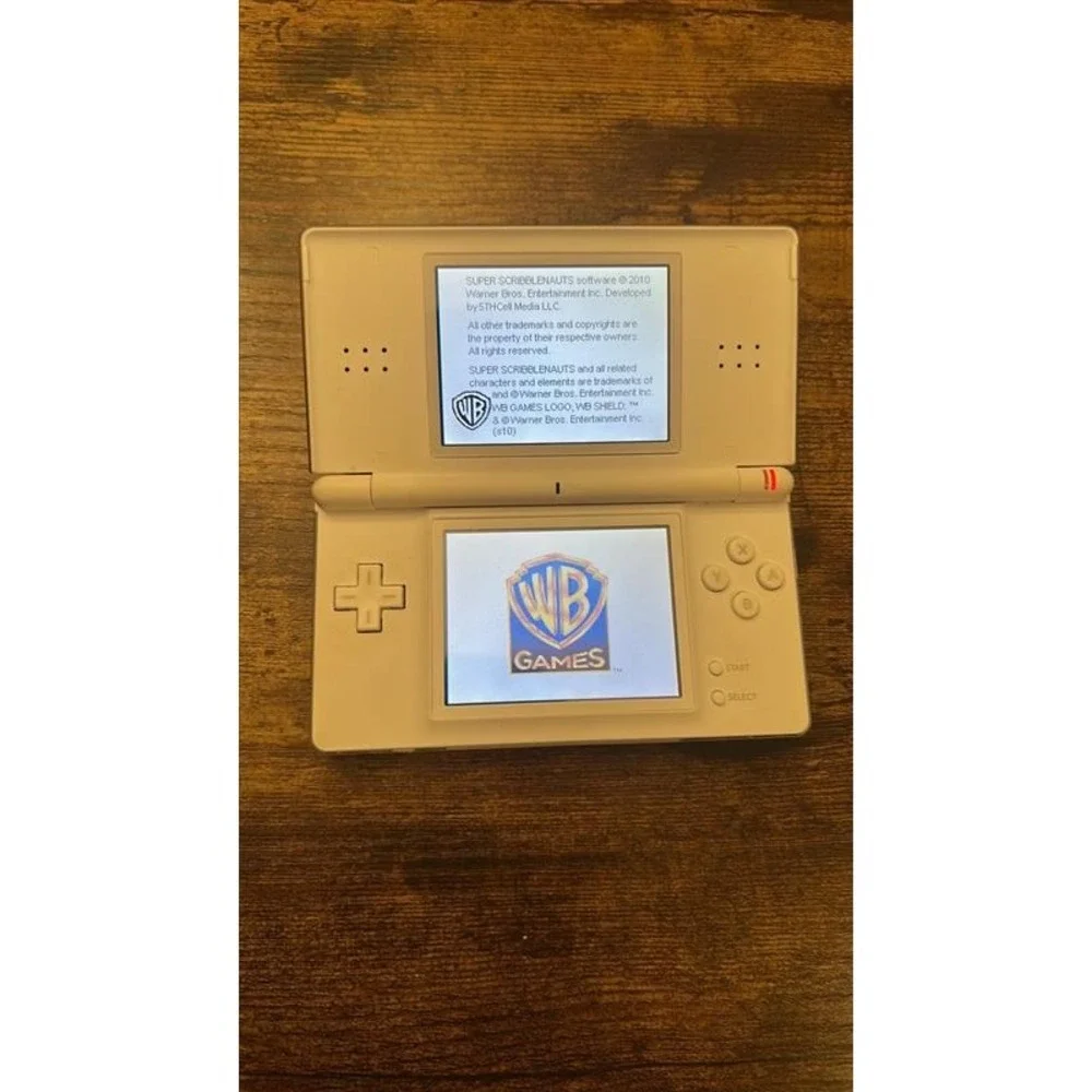 Nintendo DS Lite Polar White USG-001 Console Bundle w/ Super Scribblenauts
